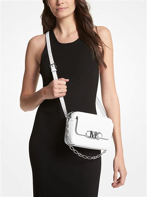 michael michael kors parker medium leather crossbody bag|Michael Kors studded crossbody bag.